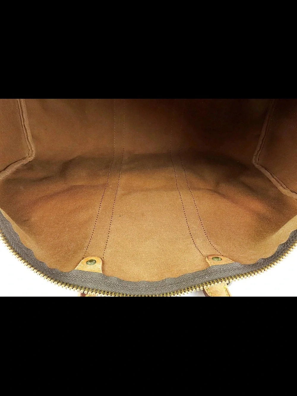Louis Vuitton Brown Monogram Travel Duffel with Tan Leather Strap